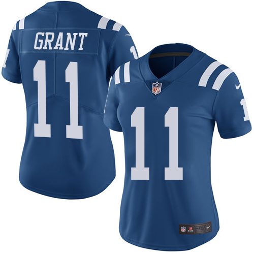 Indianapolis Colts #11 Limited Ryan Grant Royal Blue Nike NFL Women JerseyVapor Untouchable jerseys->indianapolis colts->NFL Jersey